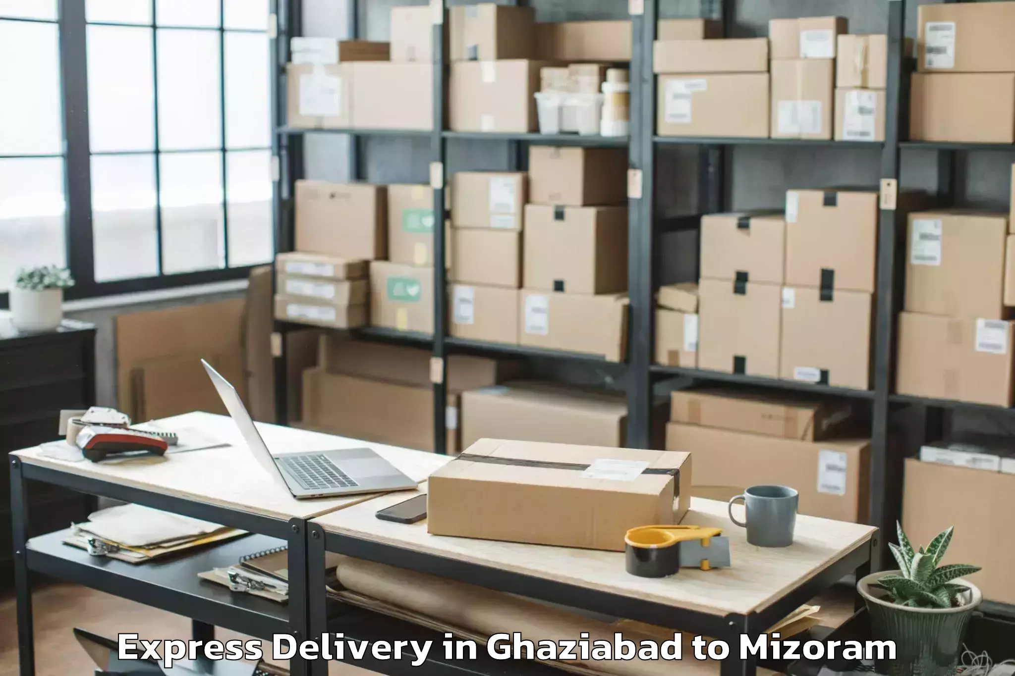 Leading Ghaziabad to Serchhip Express Delivery Provider